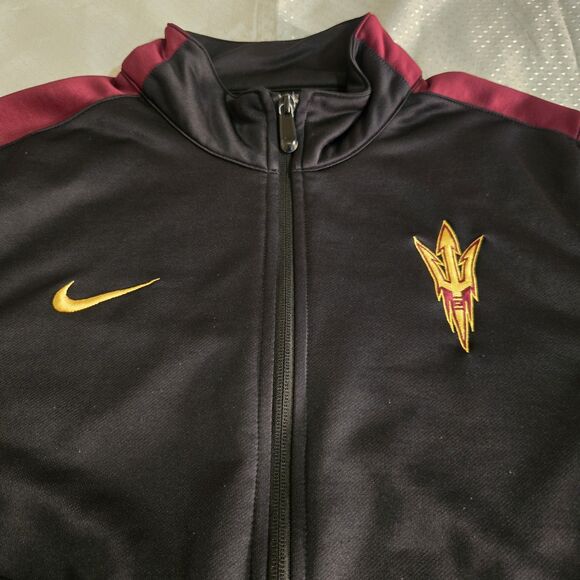 Arizona State Sun Devils Nike Dri-FIT Full Zip Coaches Sweater Jacket Mens Large - Picture 3 of 10
